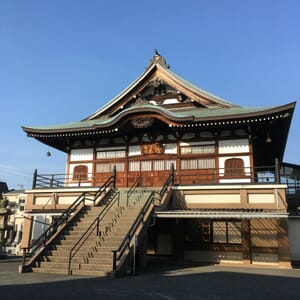 a large building with stairs leading up to it